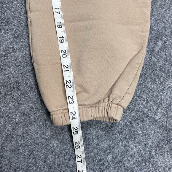 WEWOREWHAT Lounge Jogger Pants Sz Large Beige Pull On Drawstring Comfort Cotton - Picture 7 of 8